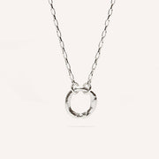 Silver Necklace "Small Fingerprint Circle"