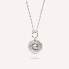 Silver Necklace  with Pearl "Hide Freshwater"