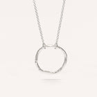 Silver Necklace "Big Fingerprint Circle"