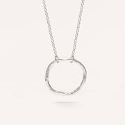 Silver Necklace "Big Fingerprint Circle"
