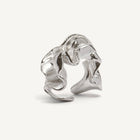 Silver Ear Cuff "Stormy Ocean"