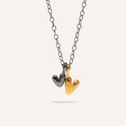 Gold Plated / Oxidised Silver Necklace "Double Love"