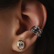 Rose Gold Ear Cuff with Diamonds "Bare Souls. Five-Threads"