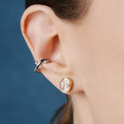 Rose Gold Ear Cuff with Diamonds "Bare Souls. Sole-Thread"