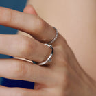 White Gold Ring "Bare Souls. Sole Shank"