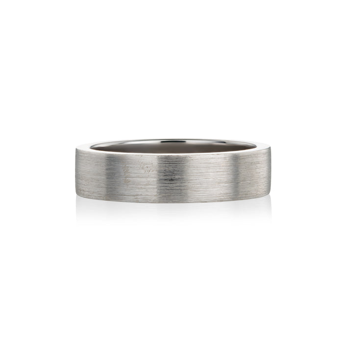 White Gold Wedding Ring for Him