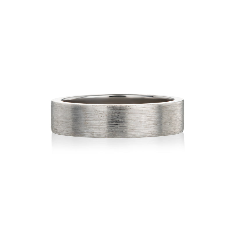 White Gold Wedding Ring for Him
