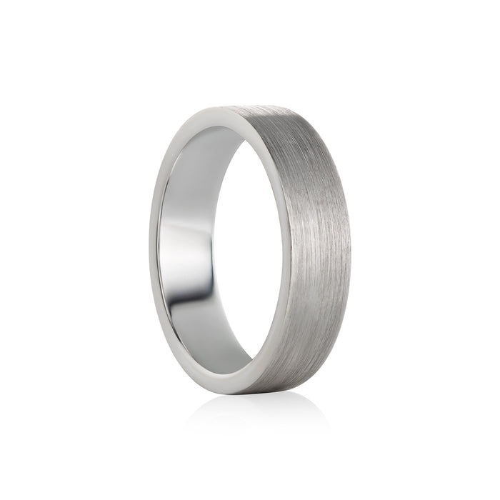 White Gold Wedding Ring for Him