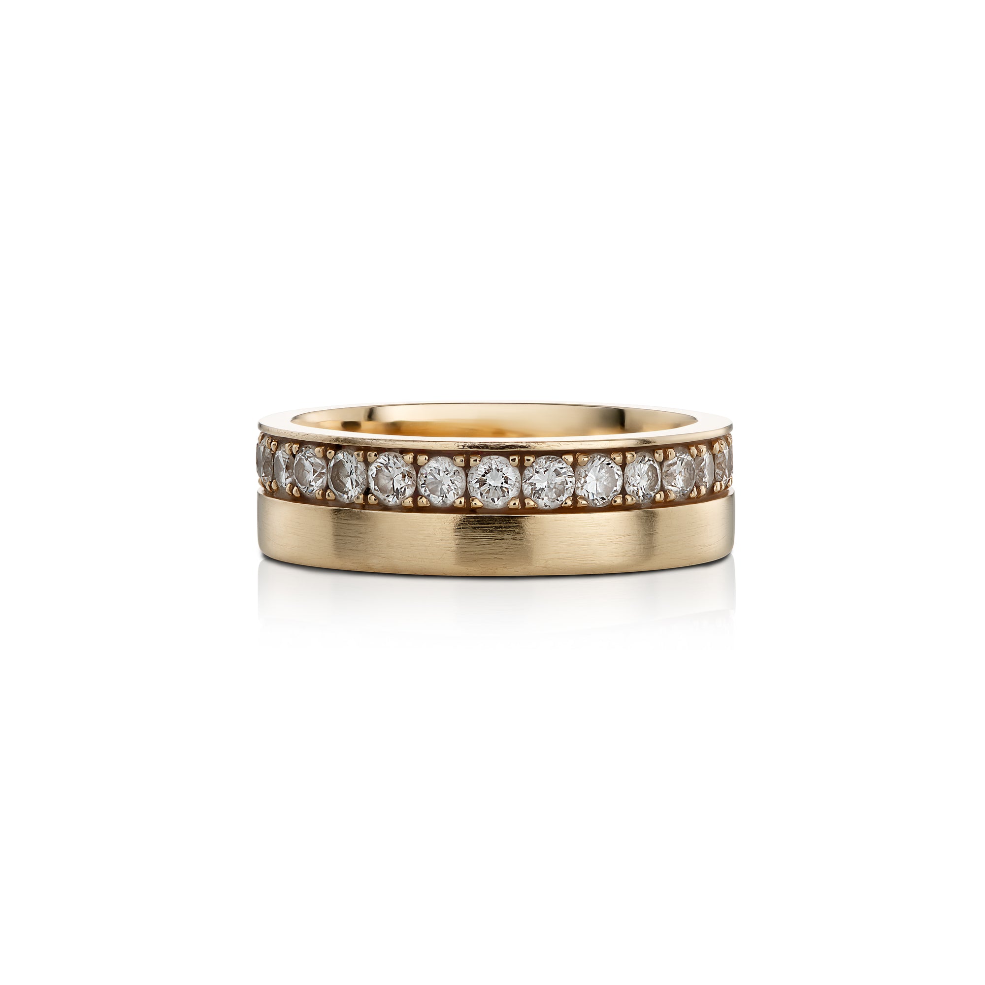 Yellow Gold & Diamonds Wedding Ring for Her
