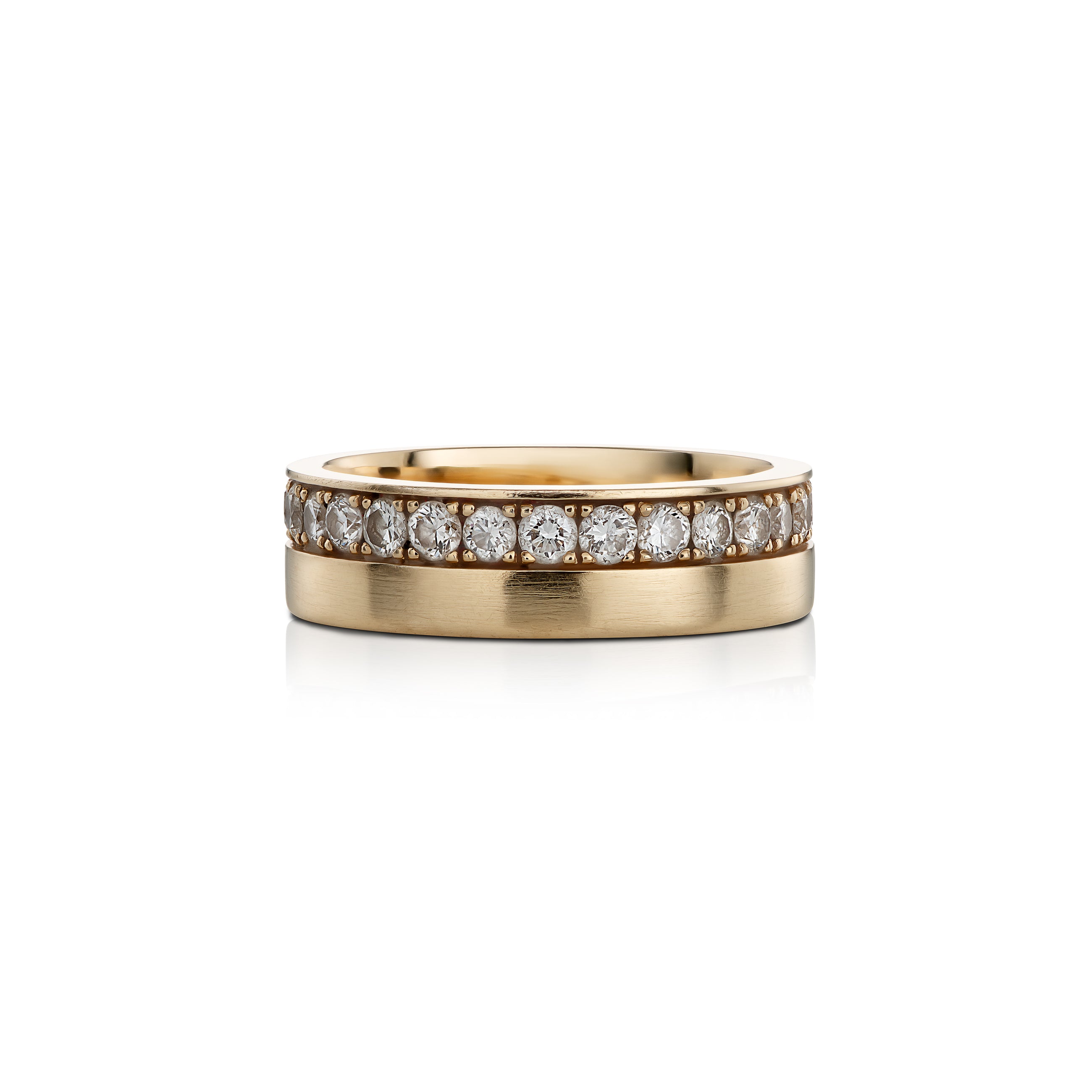 Yellow Gold & Diamonds Wedding Ring for Her