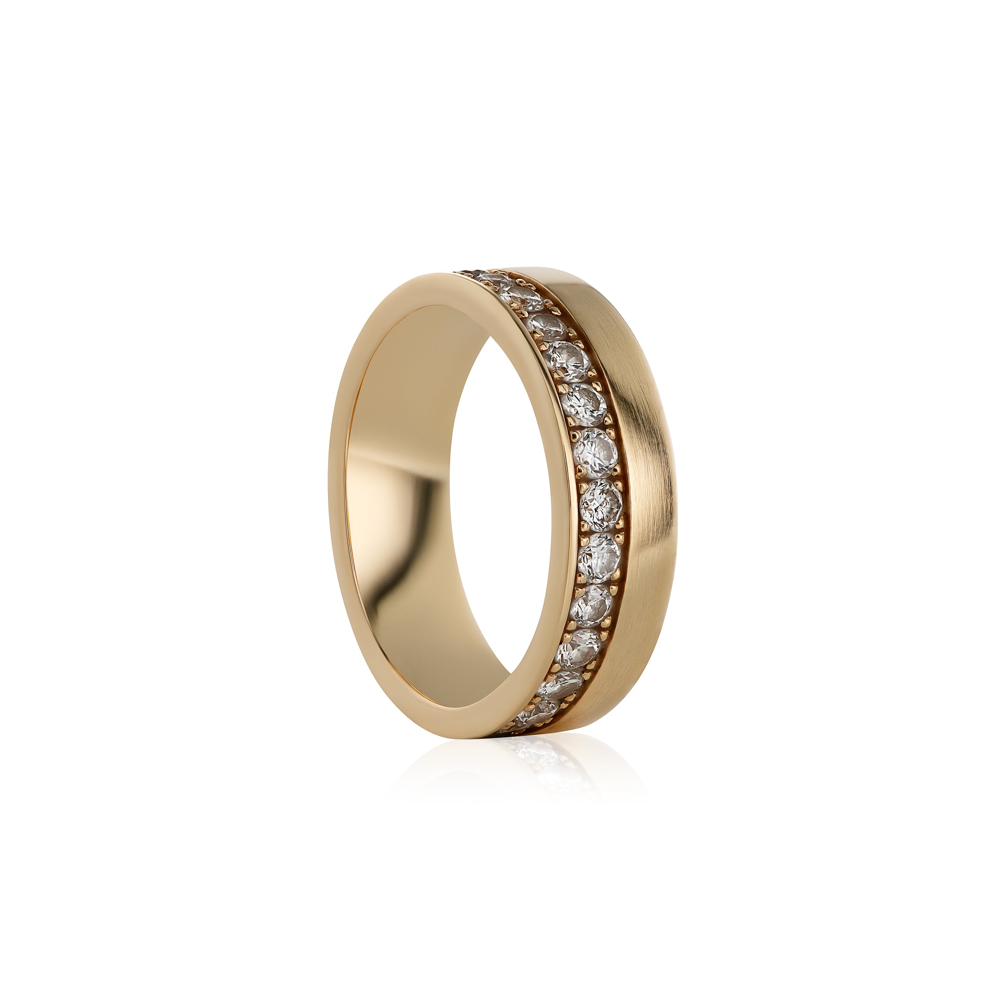 Yellow Gold & Diamonds Wedding Ring for Her