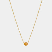 Gold Necklace with Amber "Planètes d’Ambre"