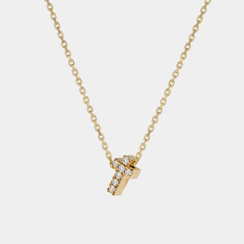 Yellow Gold Necklace with Diamonds "Divine"