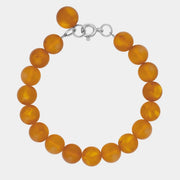 Silver Bracelet with Amber "Planètes d’Ambre", Big