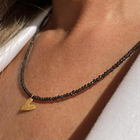 Gold Plated Silver Necklace with Smoky Quartz "Heart"