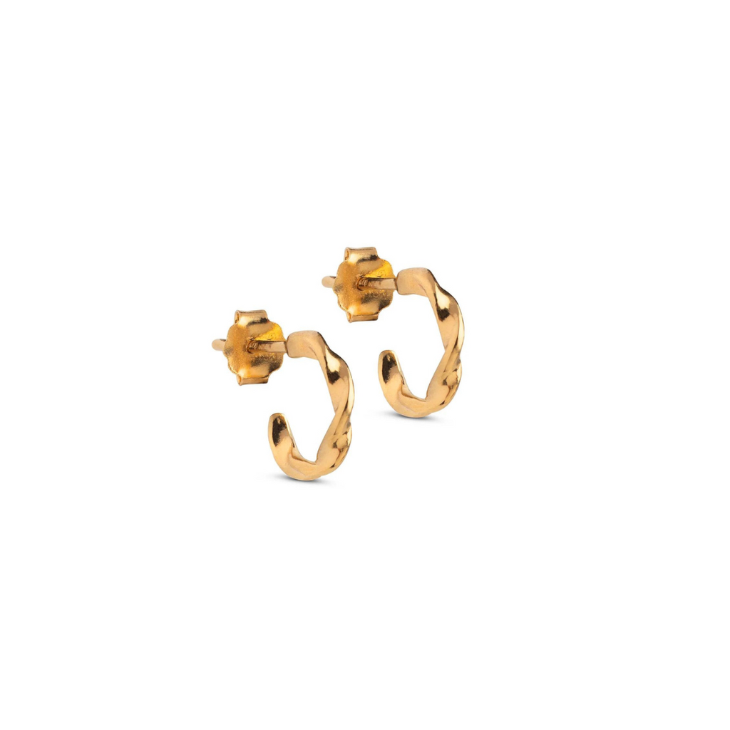 Gold Plated Silver Hoops "Hannah"