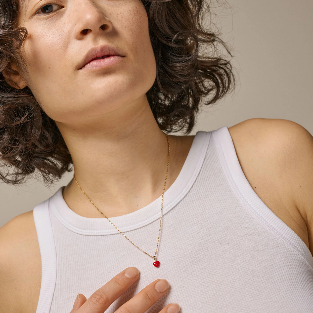 Gold Plated Silver Necklace "Amore"
