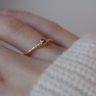 Yellow Gold Ring with Cognac Diamond