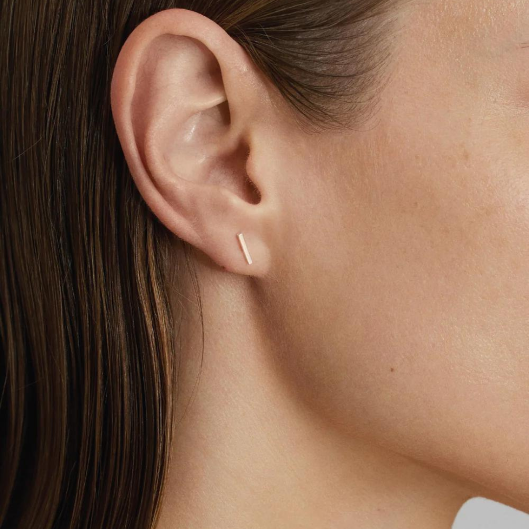 Silver Earrings "Form", 9 mm