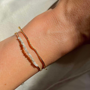 Gold Plated Silver Bracelet with Grey Diamonds
