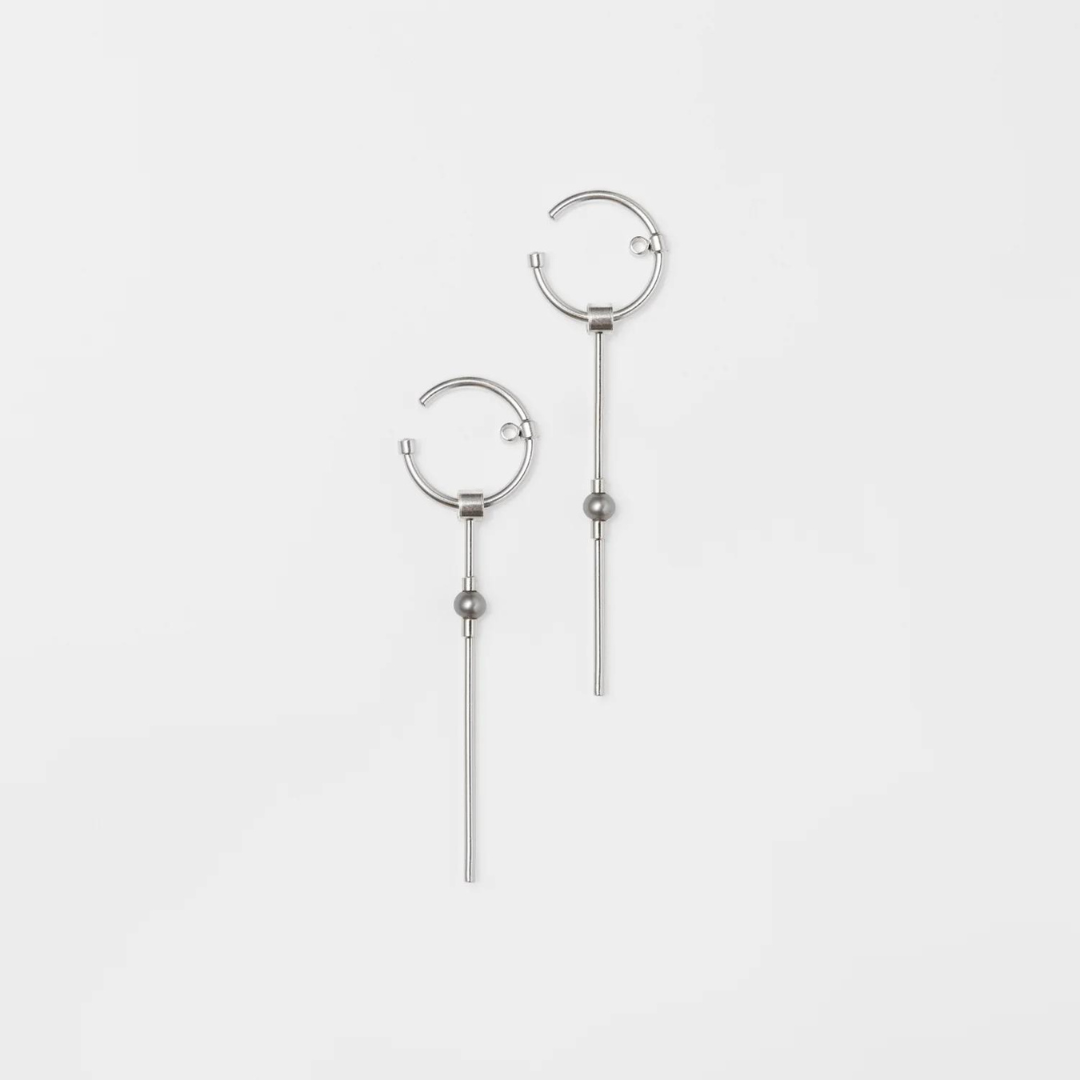 Silver Ear Cuff "Dangle Hanger"