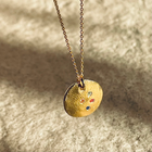 Gold Plated Silver Necklace "Fingerprint Sapphire"