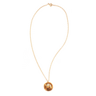 Gold Plated Necklace "Half Moon Nurturing Pearl"