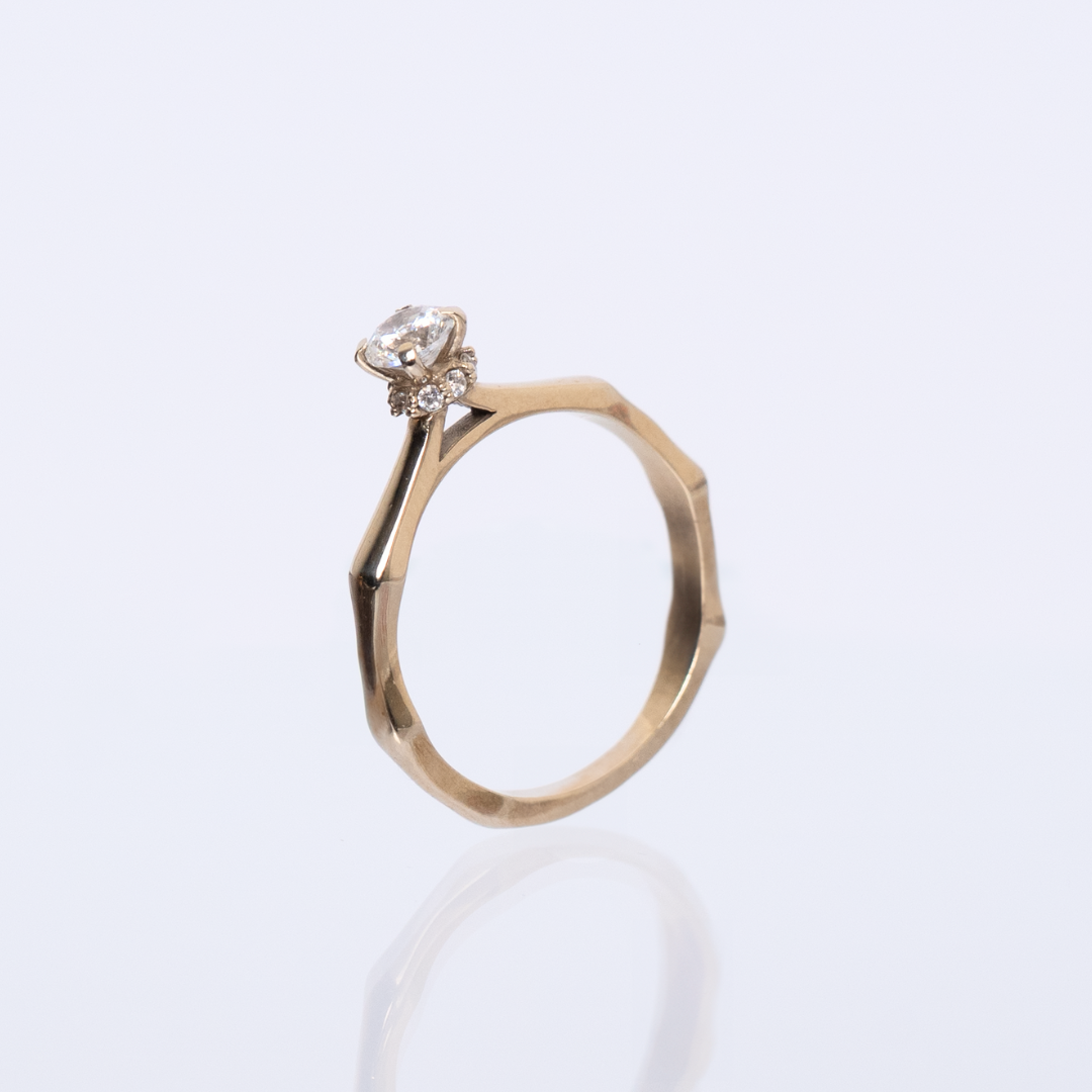 Yellow Gold Ring with Cubic Zirconia