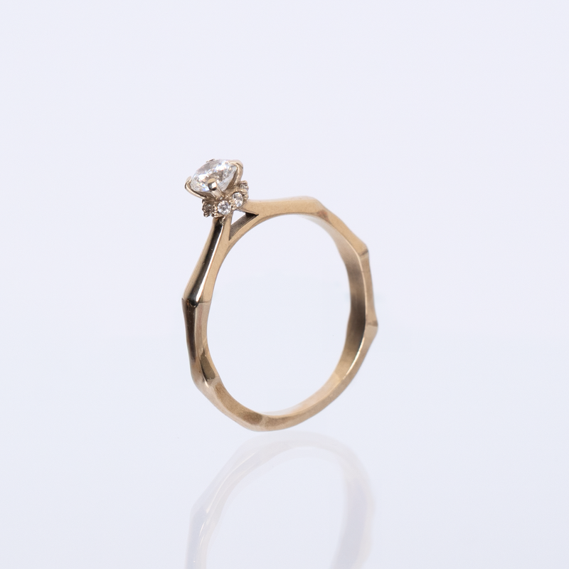Yellow Gold Ring with Cubic Zirconia