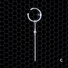 Silver Ear Cuff "Dangle Hanger"