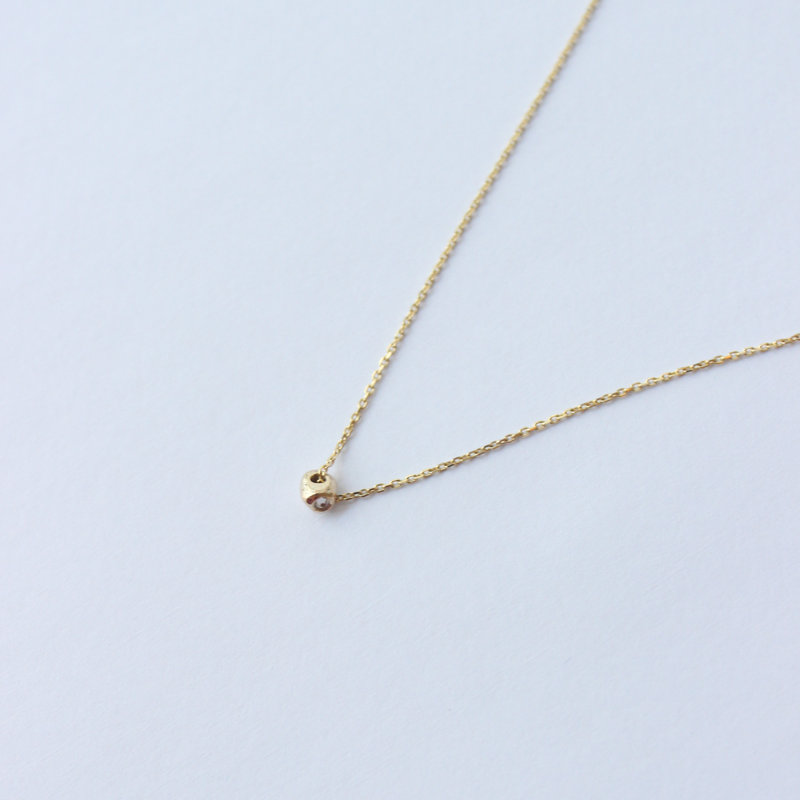 Yellow Gold Necklace with Diamond