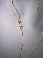Yellow Gold Necklace with Diamonds "The Crossing Path"