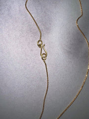 Yellow Gold Necklace with Diamonds "The Crossing Path"