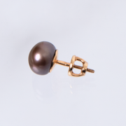 Yellow Gold Stud Earrings with Pearls