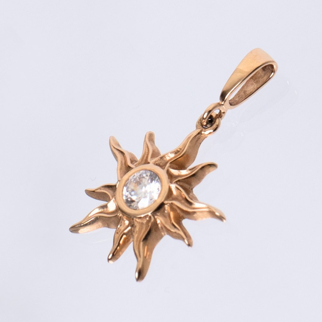 Yellow Gold Pendant "Sun"