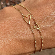 Gold Plated Silver Bracelet "Heart"