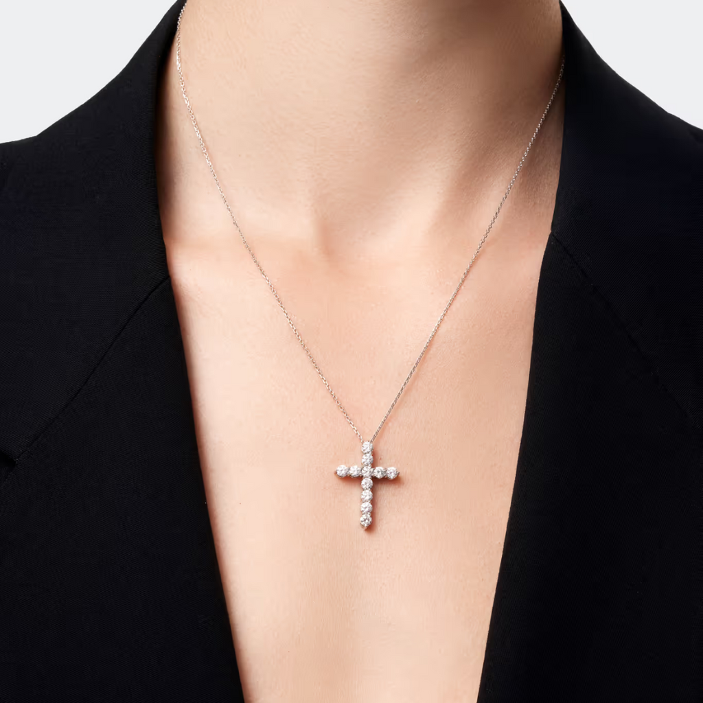 Cross Pendant with Diamonds