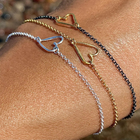 Gold Plated / Oxidised Silver Bracelet "Heart"