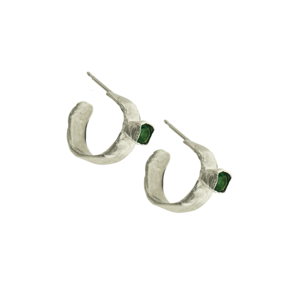 Silver & Emerald Earrings "The Seekers"