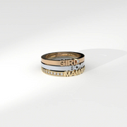 Yellow Gold Ring with Diamond "Boy"