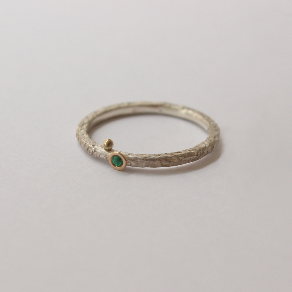 Silver Ring with Emerald