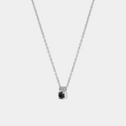 Silver Necklace  with Black Zirconium "Stellar"