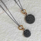 Gold Plated / Oxidized Silver Necklace "Bespoken"