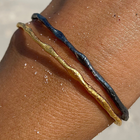 Oxidized Silver Bangle "Rough Cuff"