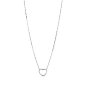Silver Necklace "Organic Heart"