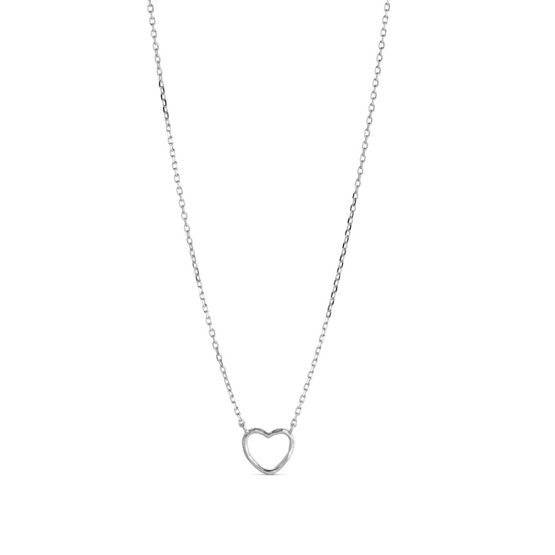 Silver Necklace "Organic Heart"