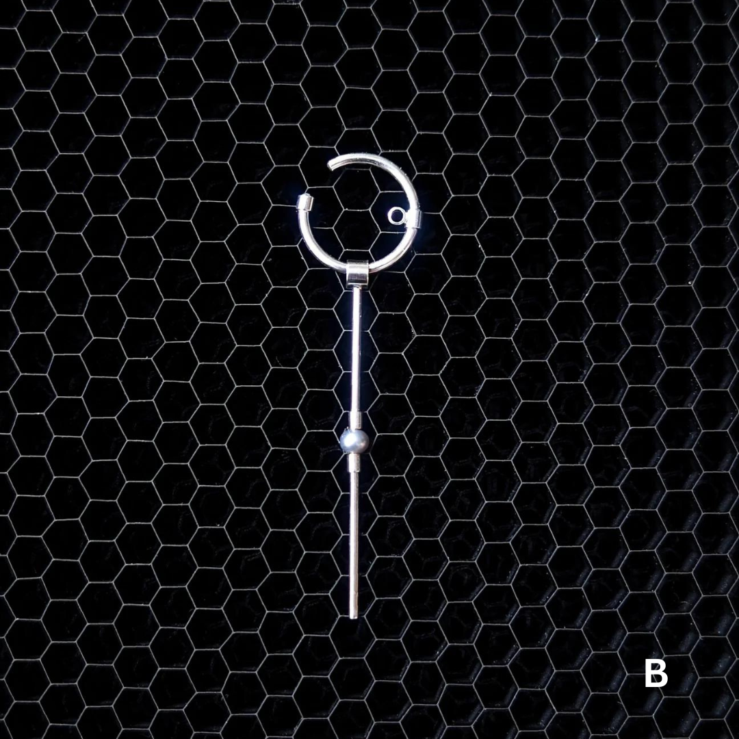 Silver Ear Cuff "Dangle Hanger"