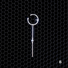 Silver Ear Cuff "Dangle Hanger"