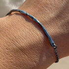 Gold Plated / Oxidized Silver Bracelets Set "Thick Handcrafted"