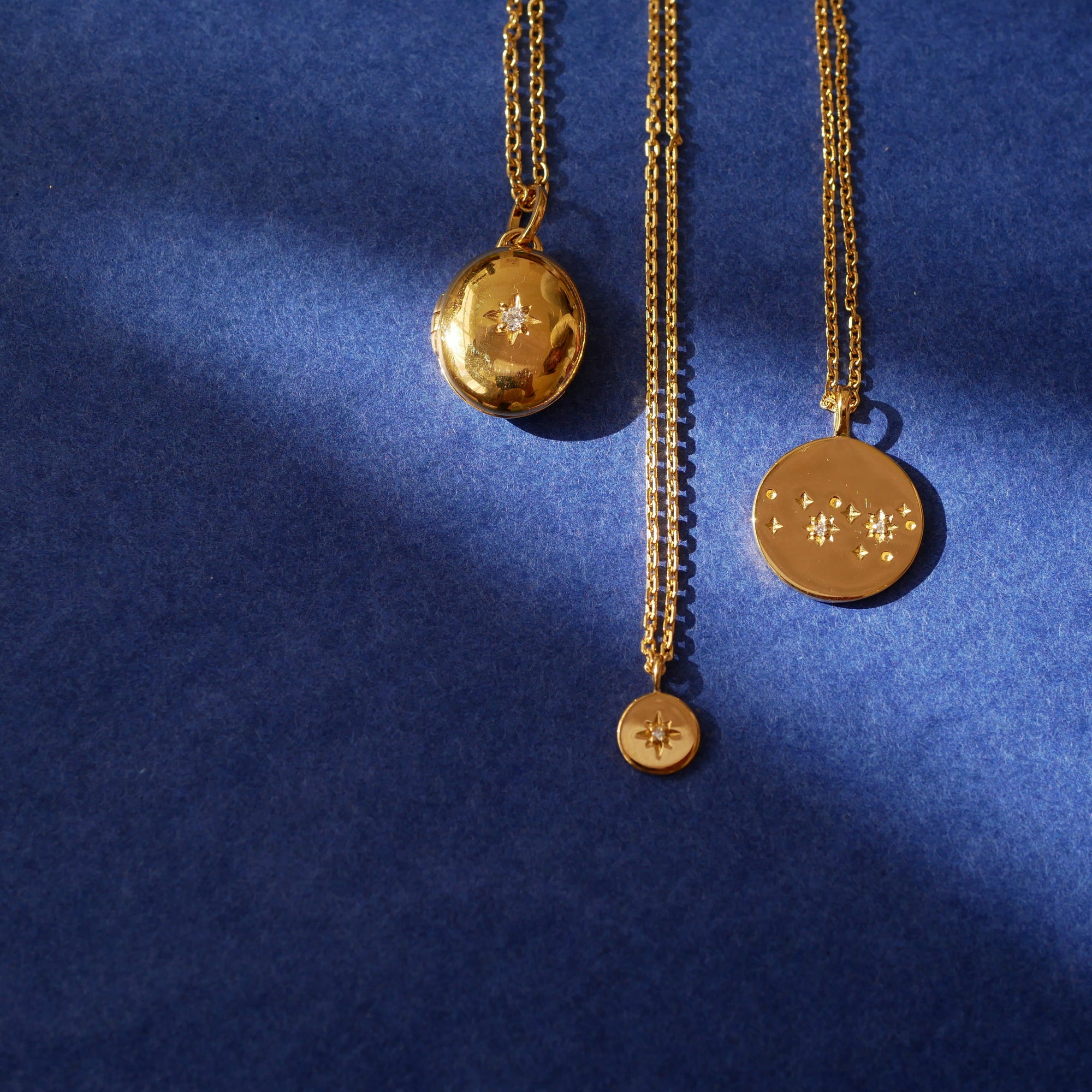 Silver Necklace with Diamonds "Written in the Stars"